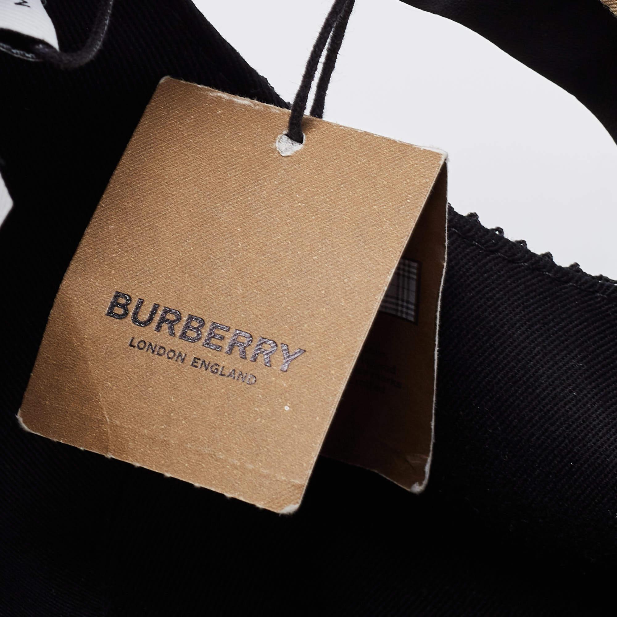  Burberry Beige Cotton & Mesh Trucker Bucket Hat M 1