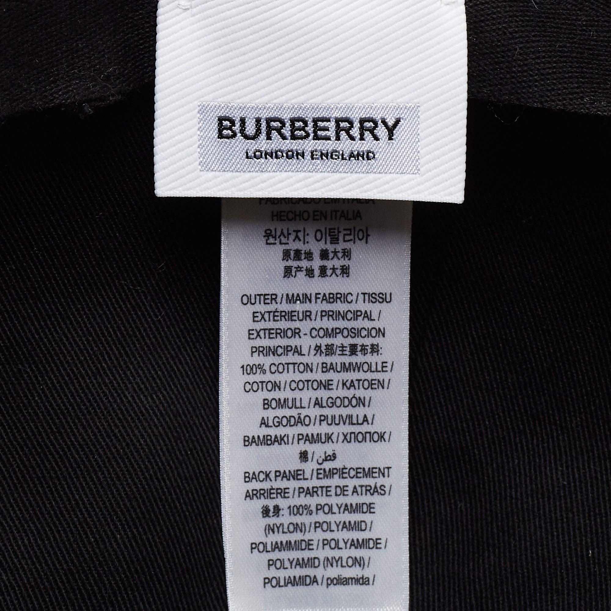 Burberry Beige Cotton & Mesh Trucker Bucket Hat S en vente 1