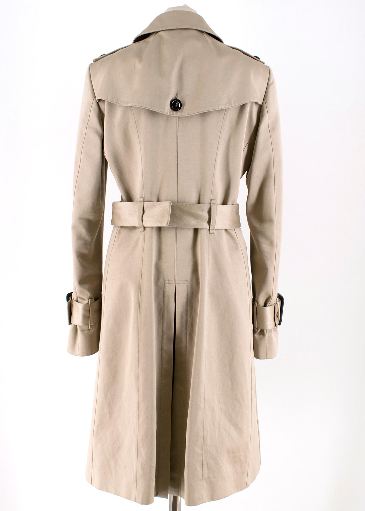 burberry cotton sateen trench coat