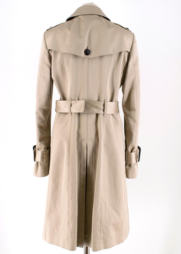 Burberry Beige Cotton Sateen Trench Coat IT 40 at 1stDibs | burberry cotton  sateen trench coat