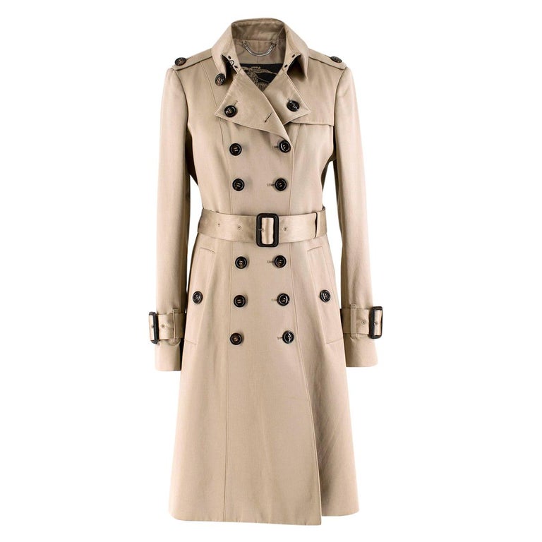Burberry Beige Cotton Sateen Trench Coat IT 40 at 1stDibs | burberry ...