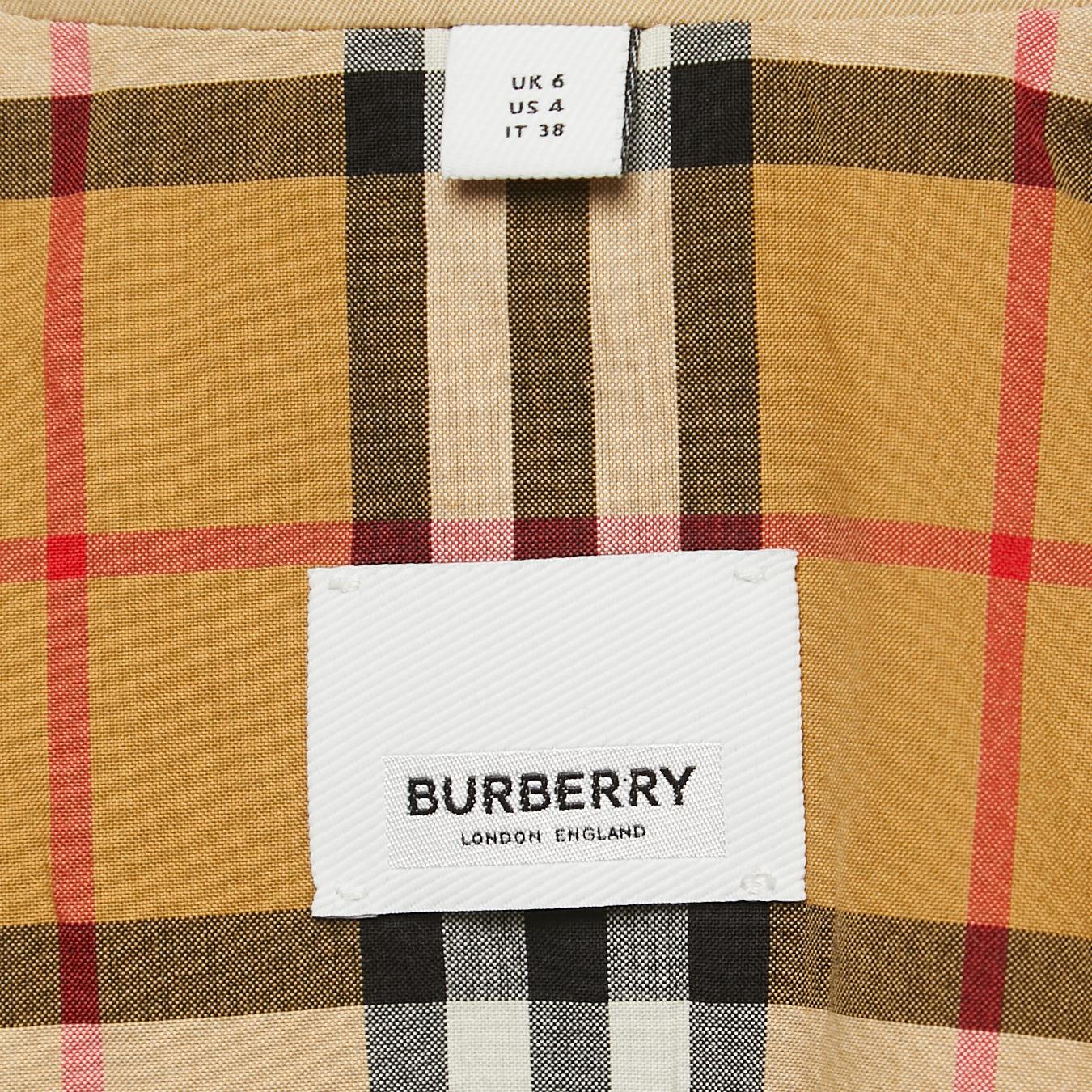 Burberry Beige Cotton The Short Islington Trench Coat S 1
