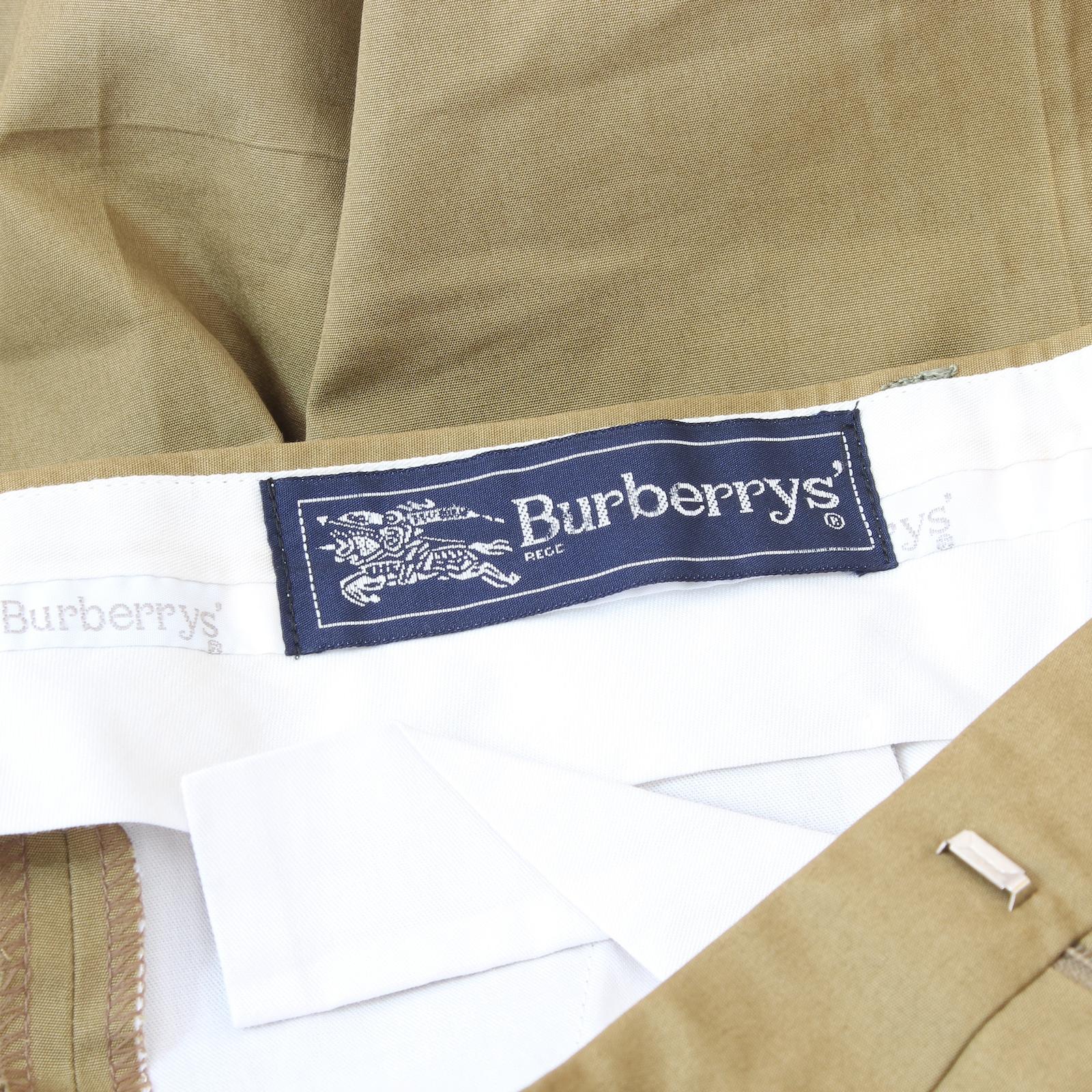 Men's Burberry Beige Cotton Trousers 1990s For Sale