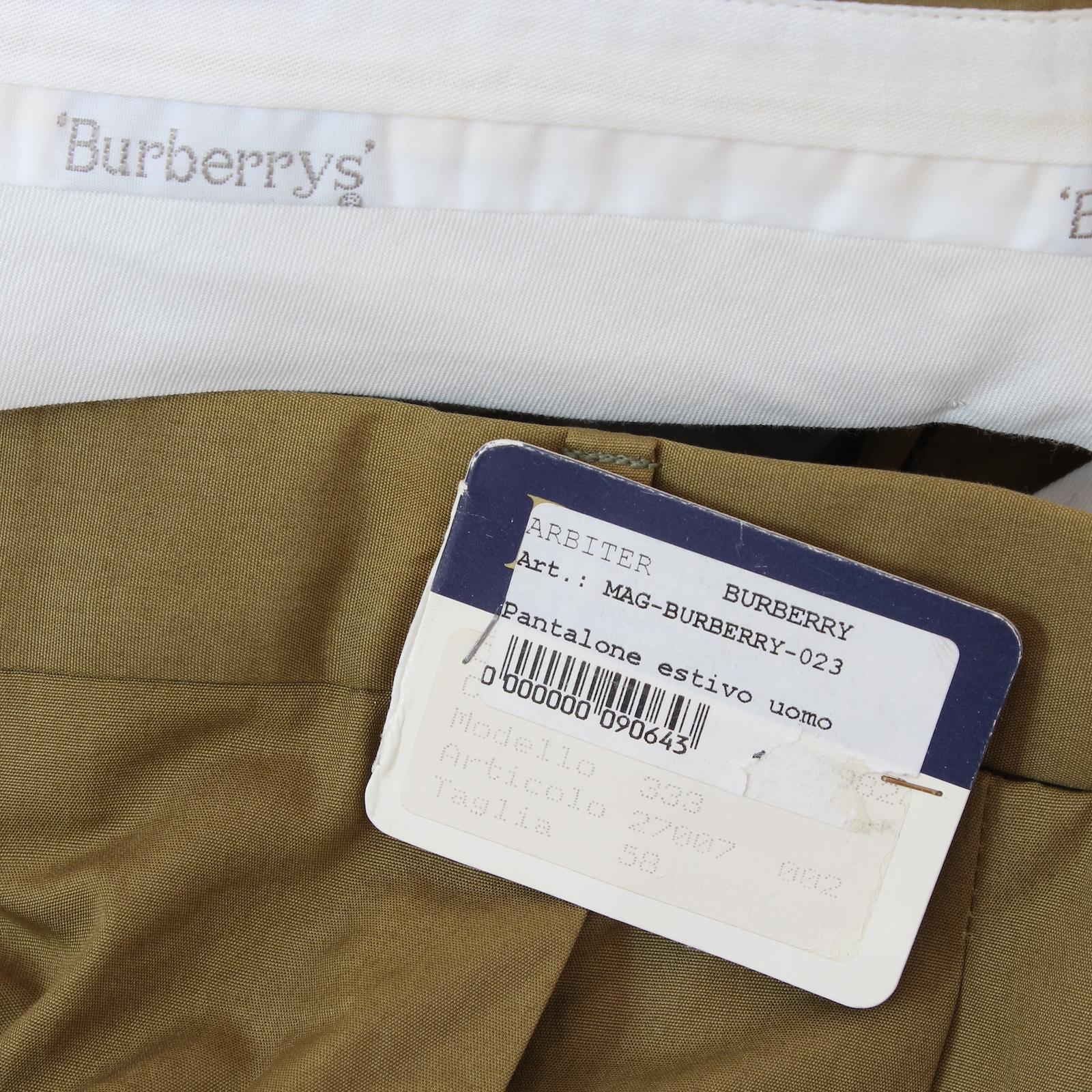 Burberry Beige Cotton Trousers 1990s For Sale 1