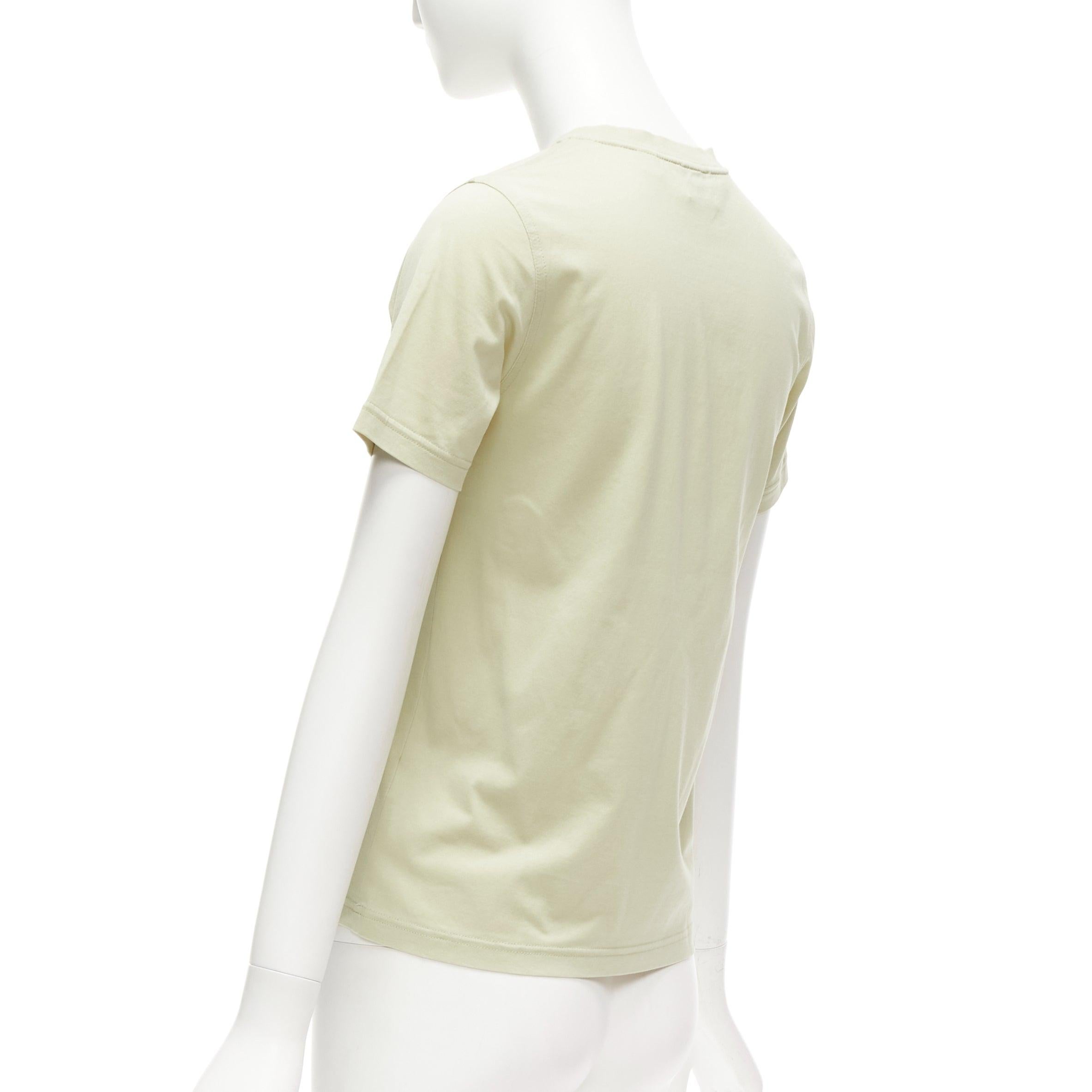 BURBERRY beige algodón blanco logo estampado slim fit camiseta manga corta XS en venta 1