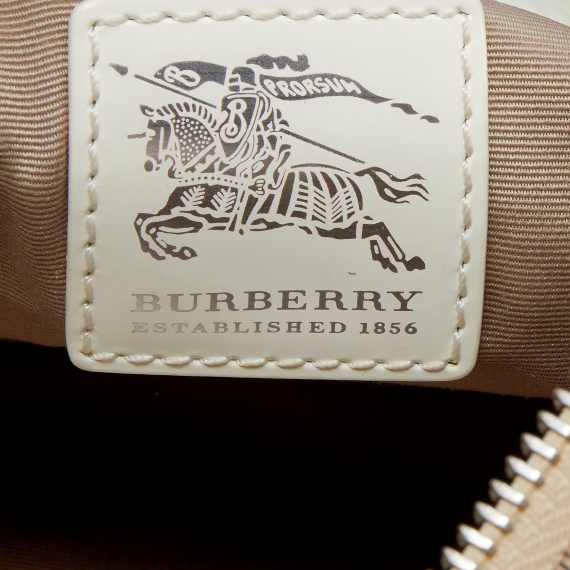 Women's Burberry Beige/Cream Nova Check PVC And Leather Shoulder Bag