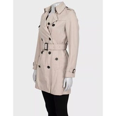 Burberry Beige Cropped Trench Coat with Belt EU32/XXS