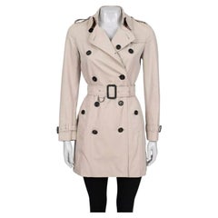 Burberry Beige Cropped Trench Coat with Belt EU32/XXS