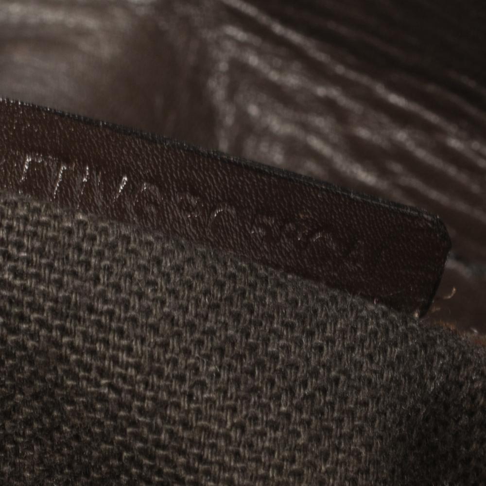 Burberry Lowry Tote aus beige/dunkelbraunem Haymarket-Leinen und Leder mit Metallnähten 2
