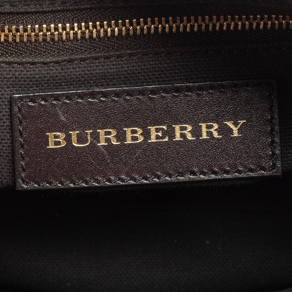 Burberry Beige/Dark Brown Haymarket PVC and Leather Small Primrose Crossbody Bag 6