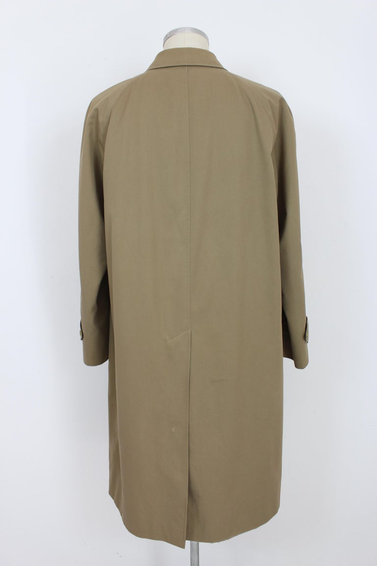 Burberry Beige Gabardine Cotton Vintage Car Coat at 1stDibs