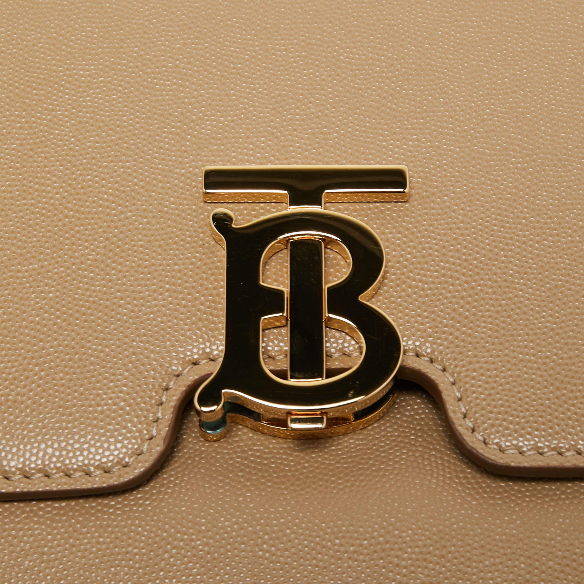 Burberry Beige Grain Leather Medium TB Shoulder Bag 9