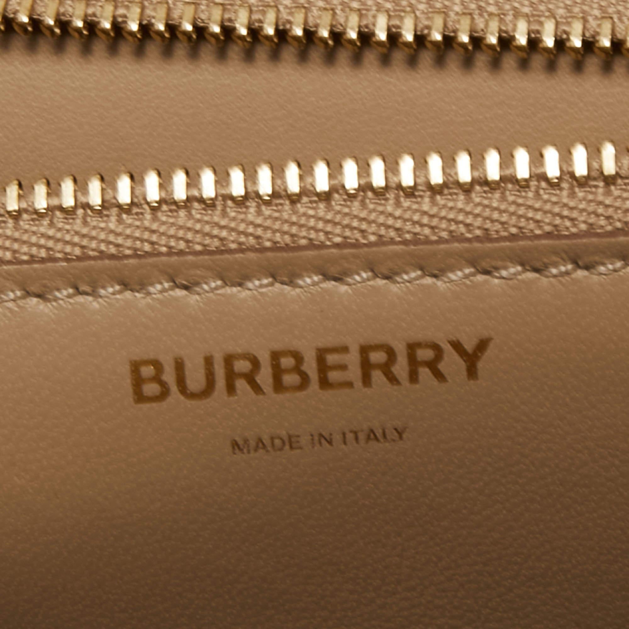 Burberry Beige Grain Leather Medium TB Shoulder Bag 5