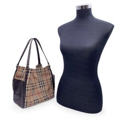 Burberry Beige Haymarket Check Canterbury Shoulder Tote Bag