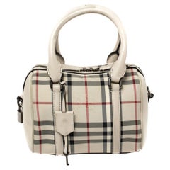 Burberry Beige Haymarket Check Nylon and Leather Boston Bag at 1stDibs  burberry  boston bag, burberry haymarket boston bag, haymarket burberry bag