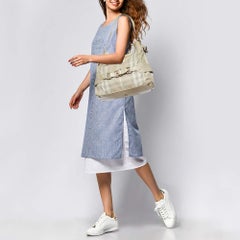 Borsa Parsons grande in tela e pelle Burberry Beige House Check