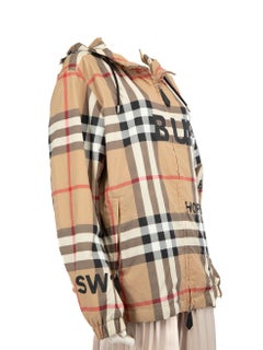 Burberry Beige House Check Horseferry Windbreaker Size L