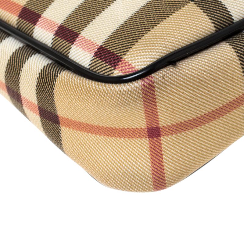 Women's Burberry Beige House Check PVC Pochette Shoulder Bag