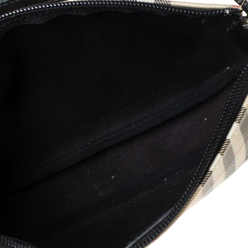 Burberry Beige House Check PVC Pochette Shoulder Bag 1