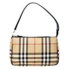 Burberry Beige House Check PVC Pochette Shoulder Bag