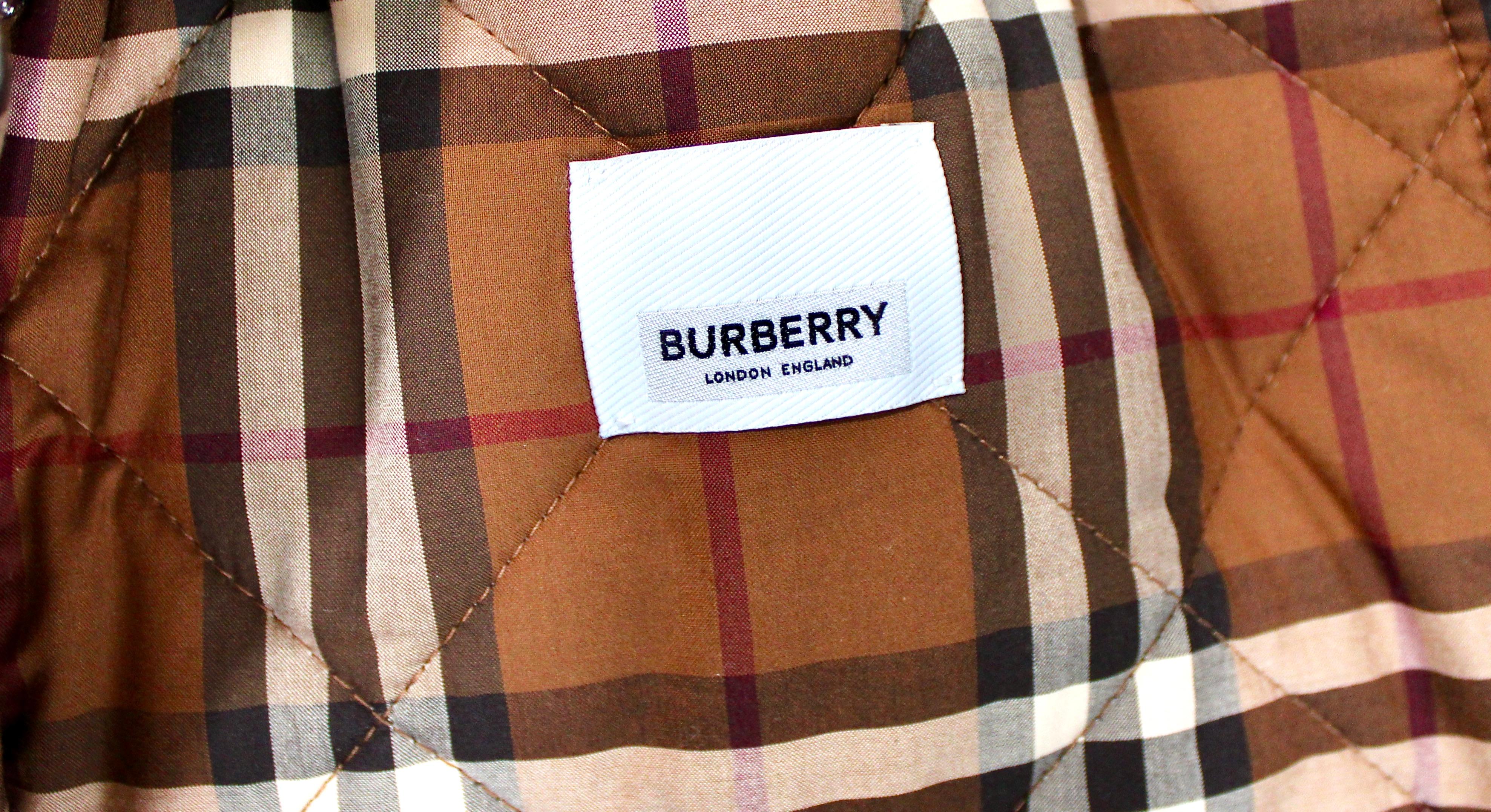 Burberry Beige Lanford Quilted Jacket With Corduroy Collar in vendita 8