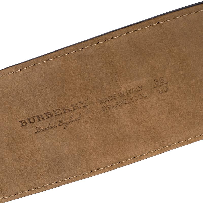 Burberry Beige Leather Ceceil Waist Belt 90CM 1