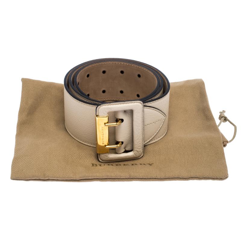 Burberry Beige Leather Ceceil Waist Belt 90CM 2