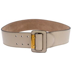 Burberry Beige Leather Cecile Waist Belt 95CM