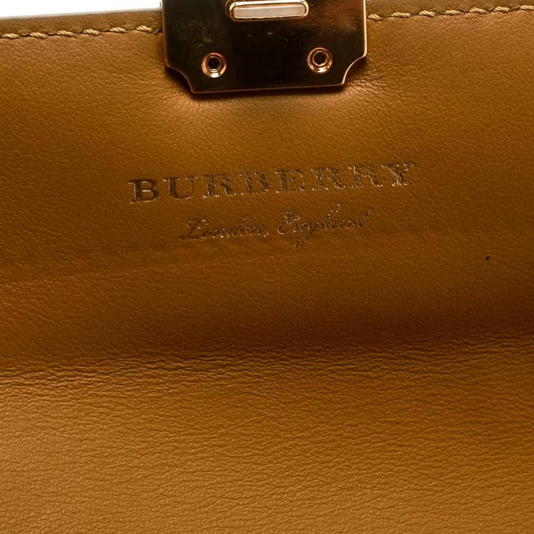 Burberry Beige Leather Halton Continental Wallet For Sale at 1stDibs
