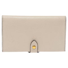Burberry Beige Leather Harlow Continental Wallet
