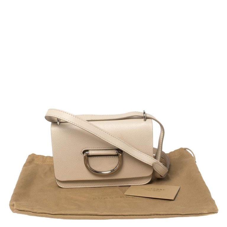 Burberry Beige Leather Mini DRing Crossbody Bag at 1stDibs