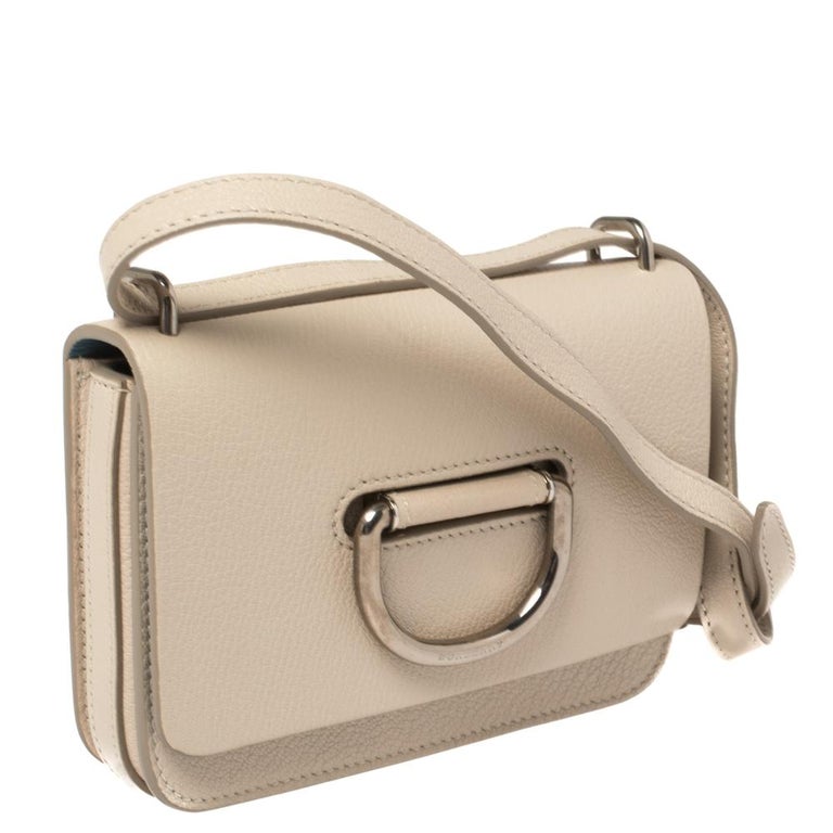 Burberry Beige Leather Mini DRing Crossbody Bag at 1stDibs