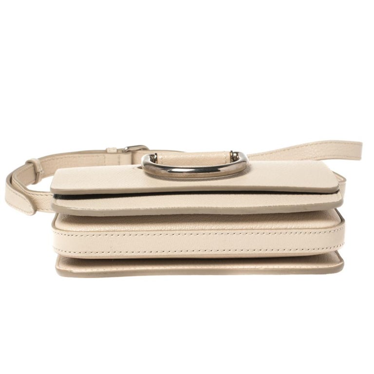 Burberry Beige Leather Mini DRing Crossbody Bag at 1stDibs