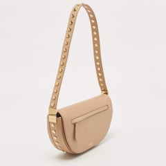 Burberry Beige Leather Small Studded Olympia Shoulder Bag