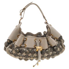 Burberry Beige Leder beschlagene Mason Warrior Hobo