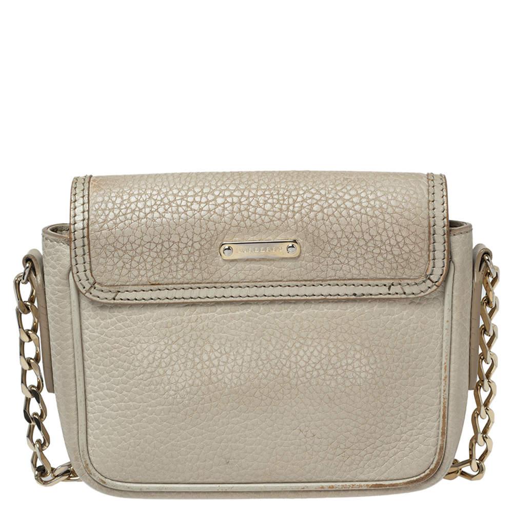 Women's Burberry Beige Leather Tassel Crossbody Bag