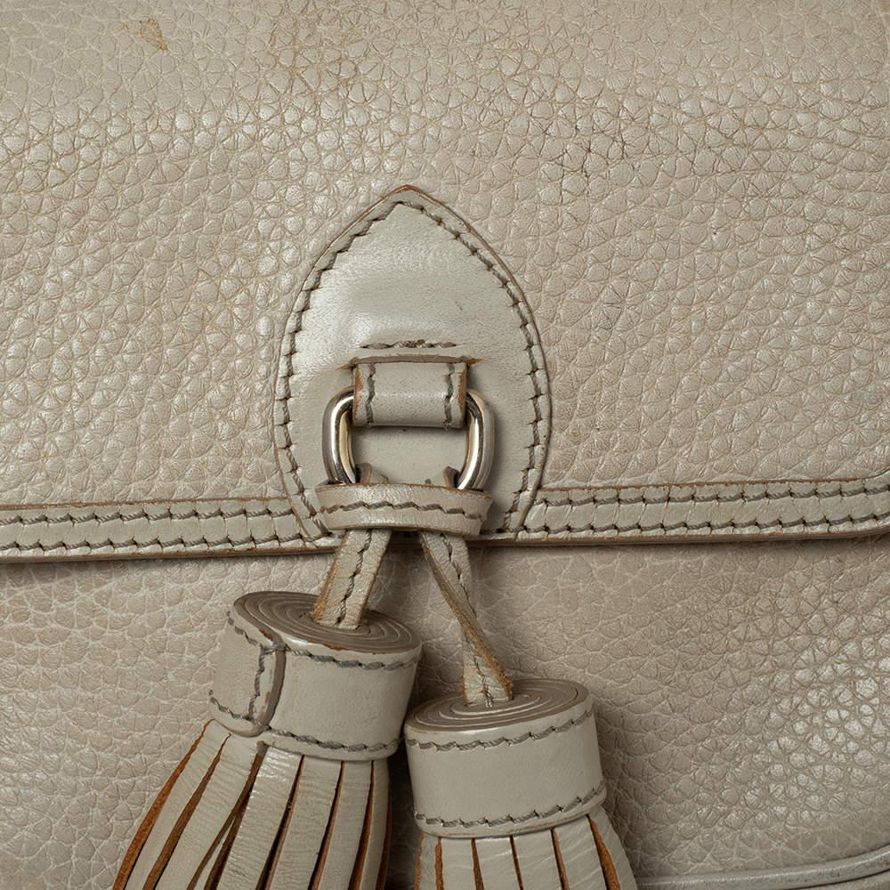 Burberry Beige Leather Tassel Crossbody Bag 1