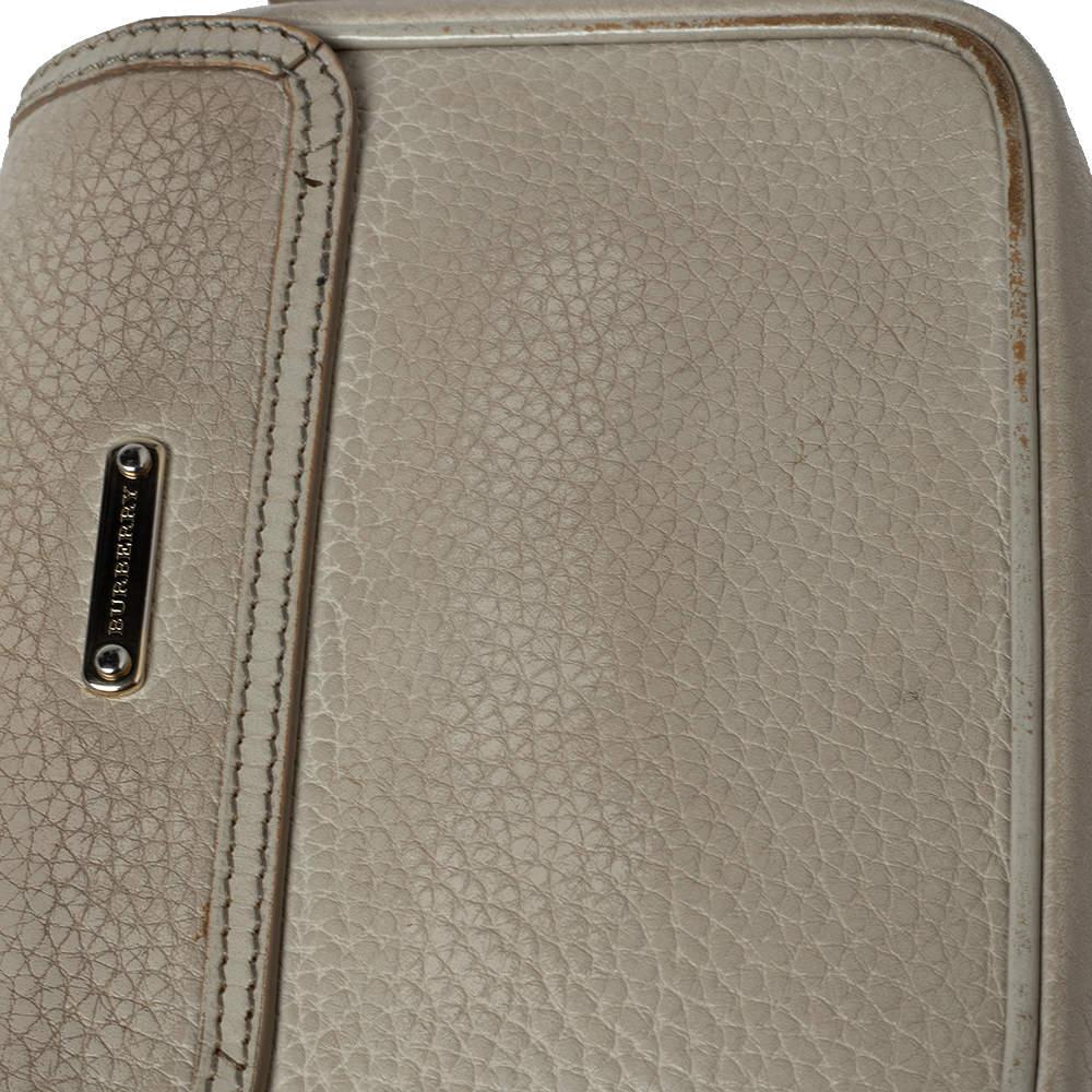 Burberry Beige Leather Tassel Crossbody Bag 4