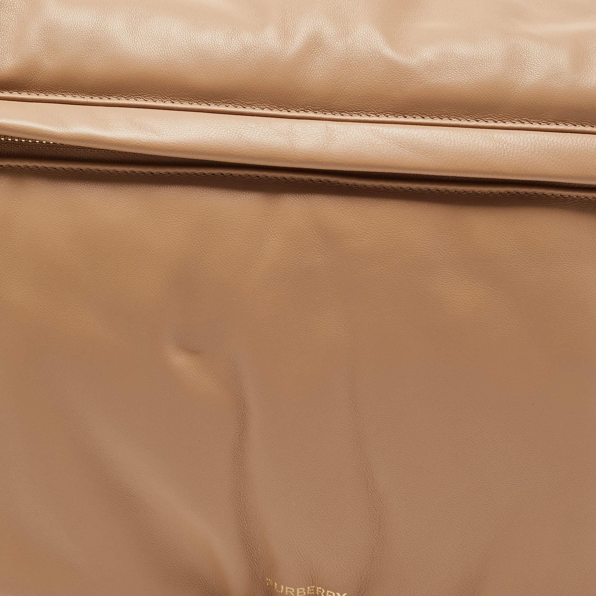 Burberry Beige Leather XL Olympia Shoulder Bag 3
