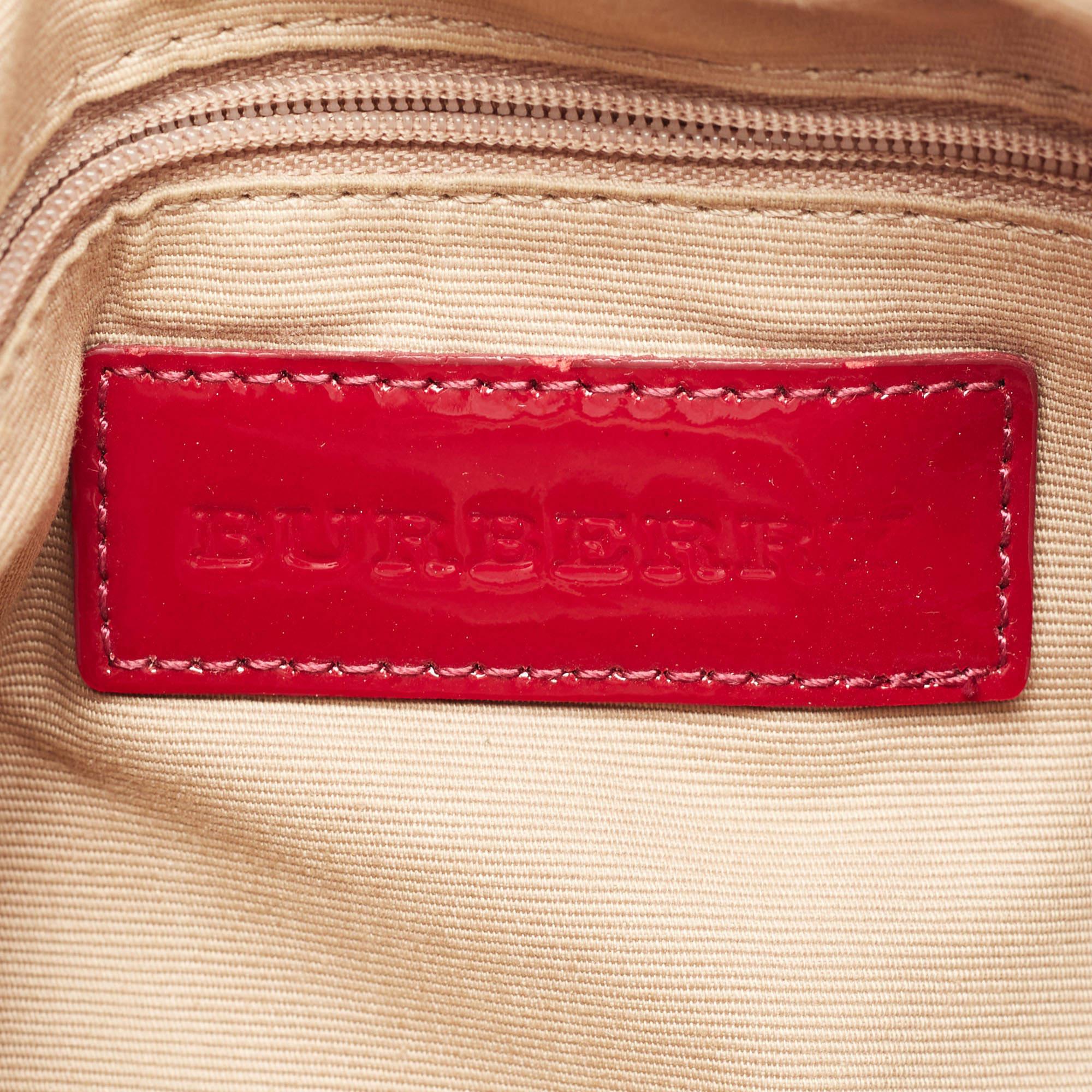 Burberry Beige/Maroon Nova Check Coated Canvas Dryden Crossbody Bag 5