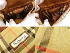 Burberry Beige Nova Check 2way Attache Briefcase Bag with Strap 240167
