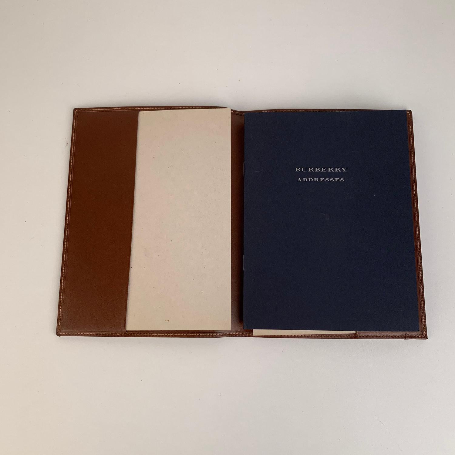 Burberry Beige Nova Check Address Book Notepad Agenda Cover 1