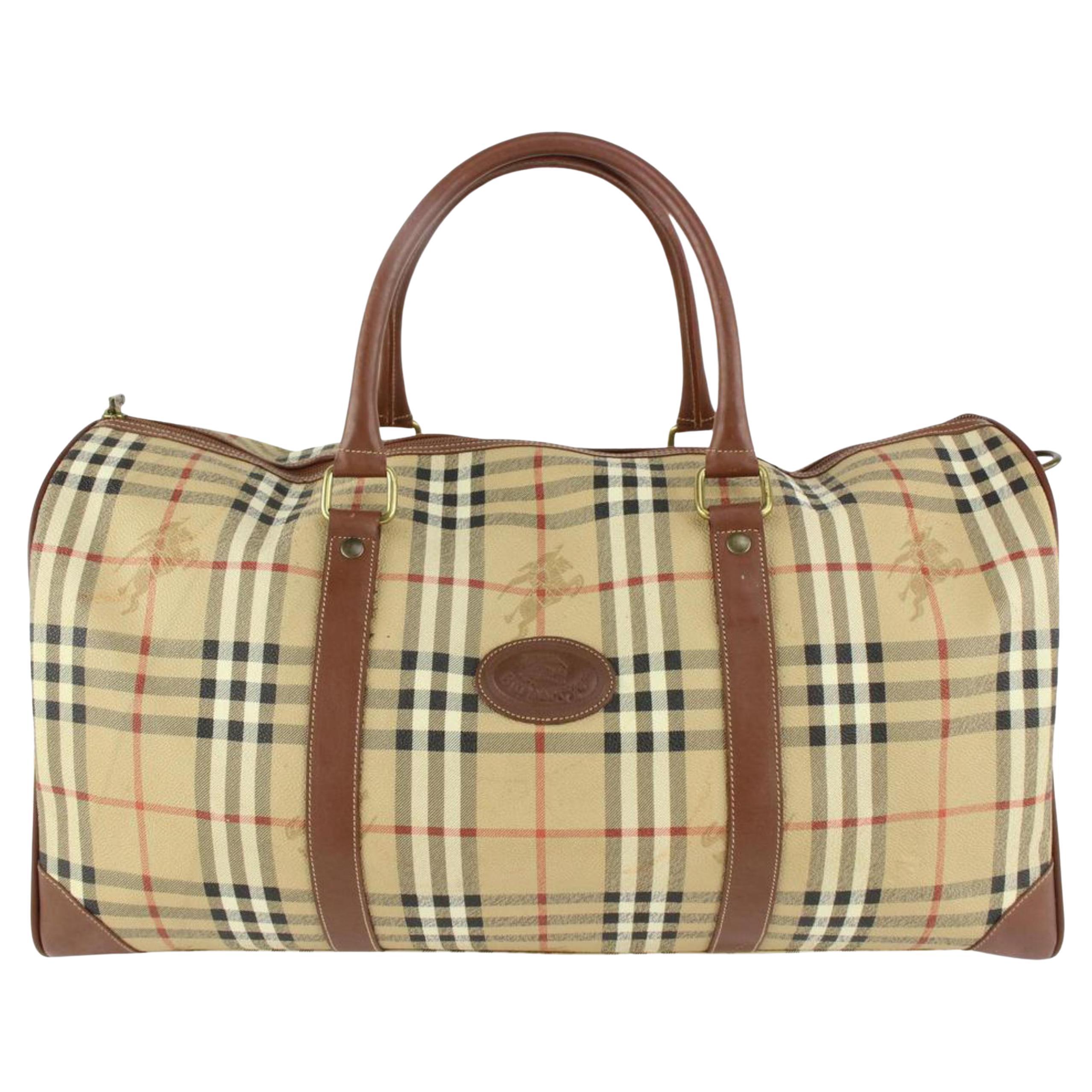 Burberry Beige Nova Check Boston Duffle 1213b11