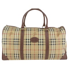 Burberry Beige Nova Check Boston Duffle Bag 123b24