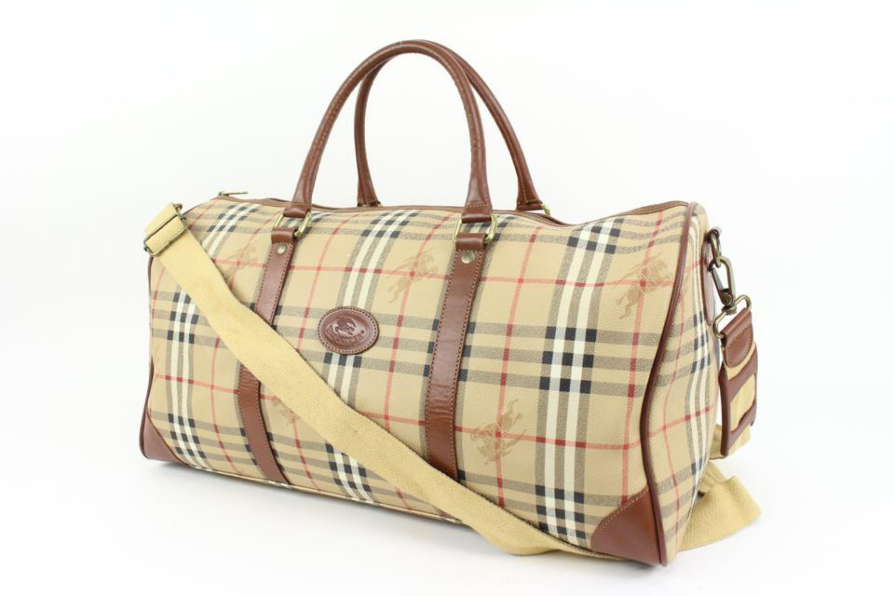 Burberry Beige Nova Check Boston Duffle Bag with Strap 42b324s
Made In: Italy
Measurements: Length:  20