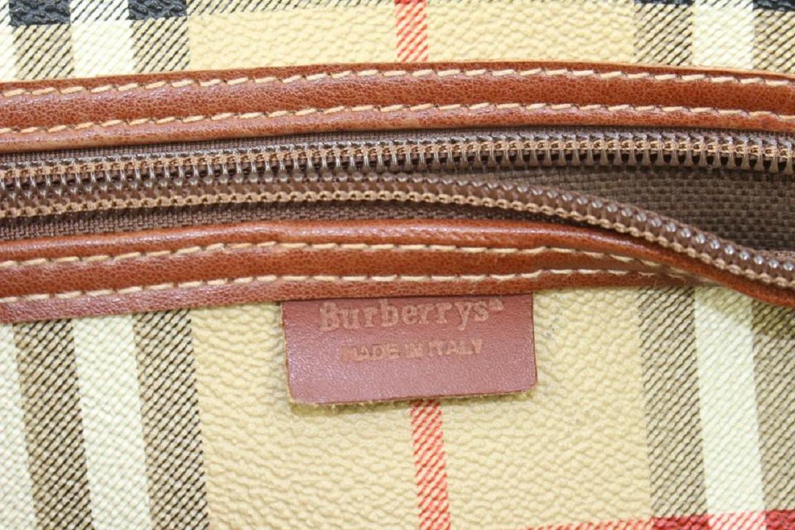 Beige Burberry Boston Duffle Bag à carreaux Nova beige avec sangle 921bur75