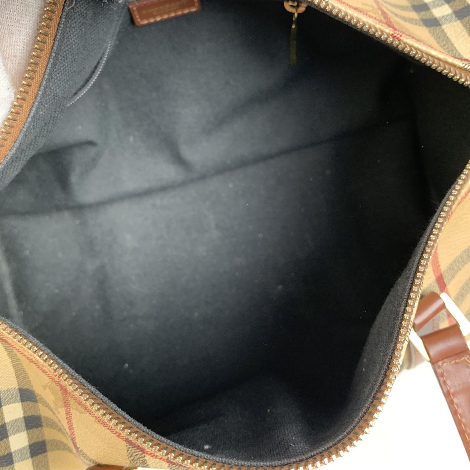Burberry Beige Nova Check Canvas Handbag Satchel 2