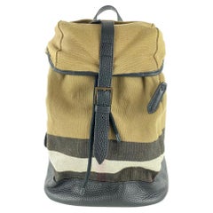 Vintage Burberry Beige Nova Check Drifton Backpack 13BUR1022