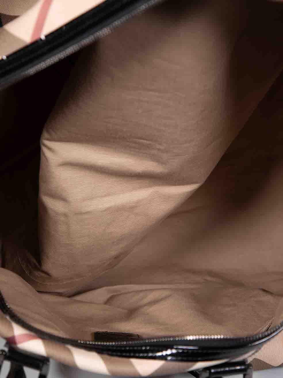 Burberry Beige Nova Check Duffle Bag For Sale 1