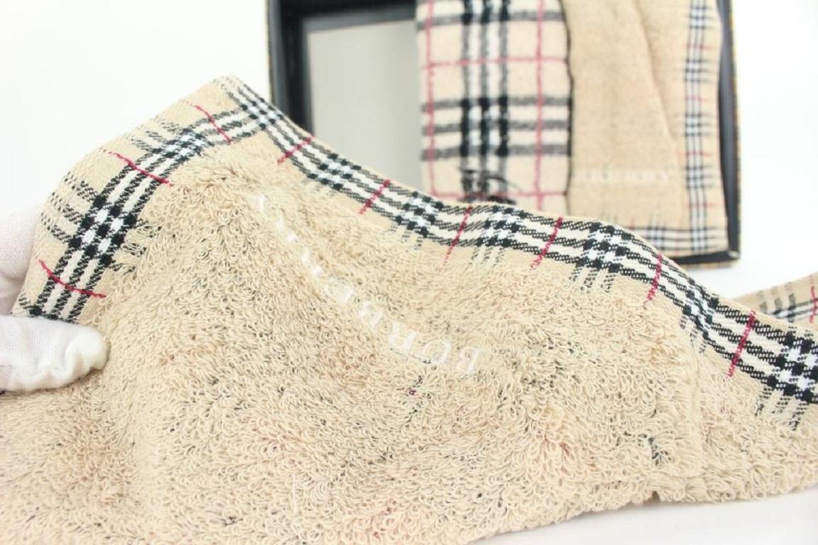 Burberry Beige Nova Check Three Towel Set 1bur921 3